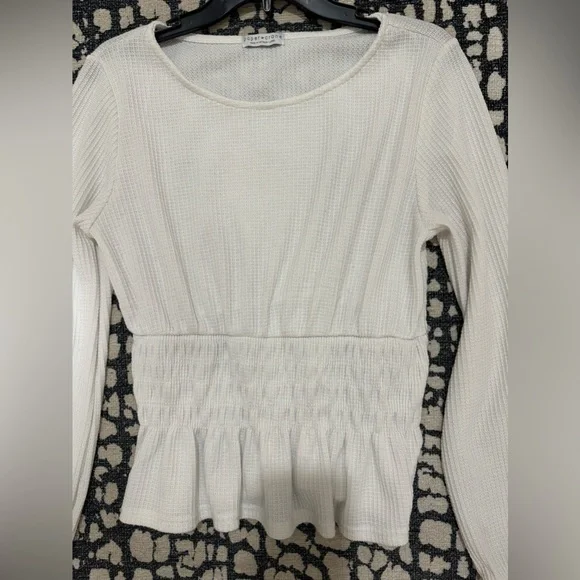 Paper Crane Thermal Waffle White Top - Picture 10 of 10